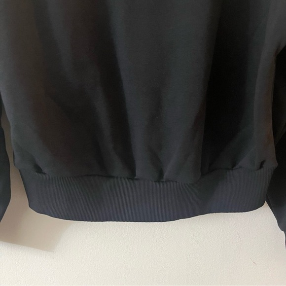 Cinq a Sept Black White TRES CHIC Sweater Crewneck Sweatshirt‎ NWT Small - Picture 15 of 16